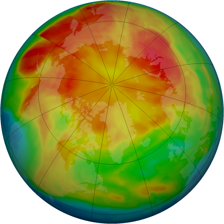 Arctic ozone map for 02 March 2013